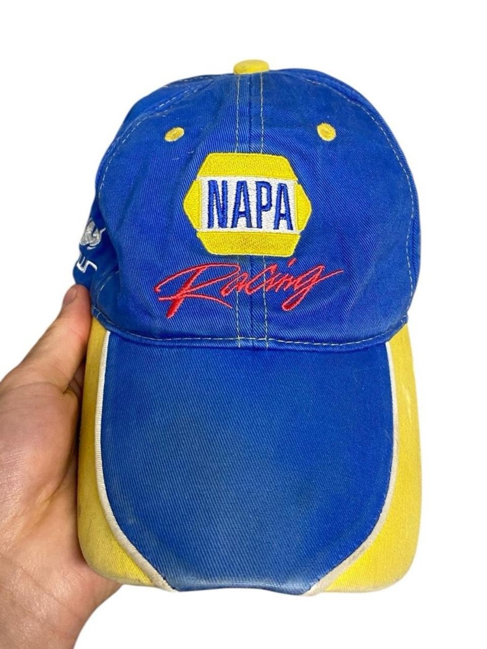 Y2K Napa racing‎ MWR Michael waltrip blue and yellow hat